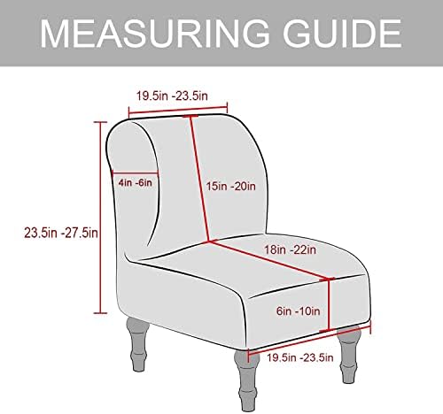 Uccono Velvet Armless Chair Slipcover for Living Room