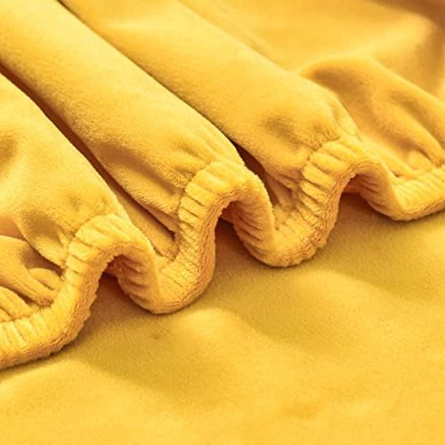 Jian Ya Na Velvet Armless Chair Cover Yellow