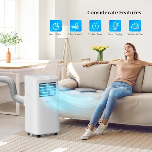 ROVSUN 8000 BTU Portable AC with Remote 3-in-1 Unit