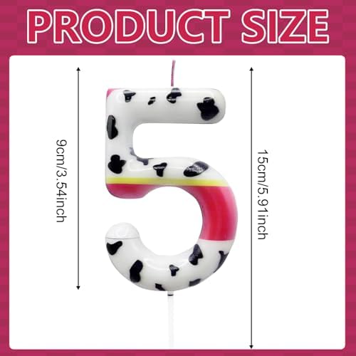 Paw Print Birthday Cake Candles Number 6 for Kids
