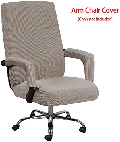 JIANWEI Office Chair Cover with Armrest Covers Black XL