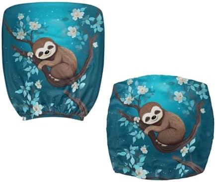 Cute Sloth Office Chair Covers Stretchable Seat Cover for Swivel Chairs