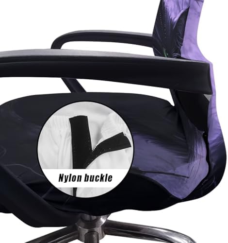 Cat Design Office Chair Cover Reusable Dust-Proof Slipcover