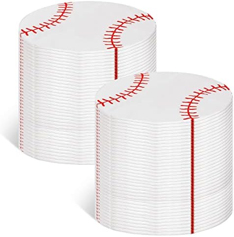 Jinei 100 Sheets Baseball Napkins 65x65 Inch