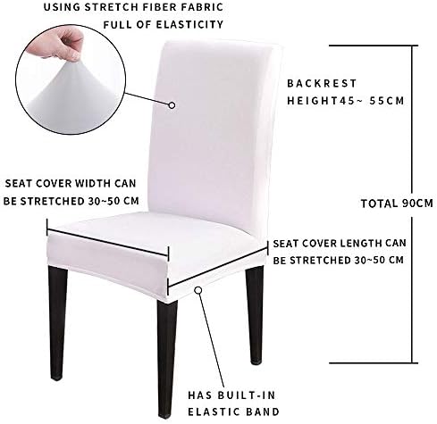 DecorLovee Turquoise Coastal Dining Chair Covers Set of 4