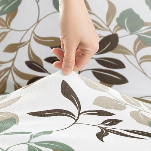 No 918 Hillcrest Botanical Print Stretch Fit Dining Chair Cover Pair Sage Green