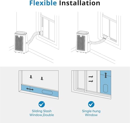 14000 BTUs Portable AC 3-in-1 with Fan and Dehumidifier