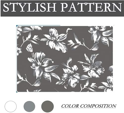 Rectangle Ottoman Cover with Lily Print Non-Slip and Stretchable