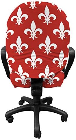 Ambesonne Fleur De Lis Office Chair Slipcover Set