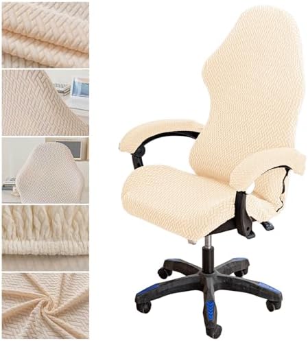 Elastic Chair Cover for Gaming Chair with Zipper Closure and Thickened Protection