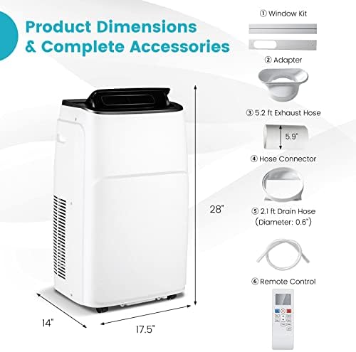 PETSITE Smart Portable AC Unit 13000 BTU 4-in-1