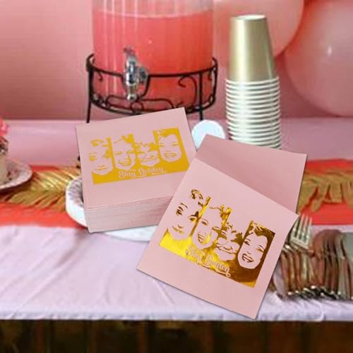 HOMEZZO 50 Pcs Golden Girls Themed Party Napkins 3-Ply Disposable