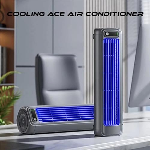 Glosrity Cooling Ace Portable AC - 3 Speeds USB Rechargeable Gray