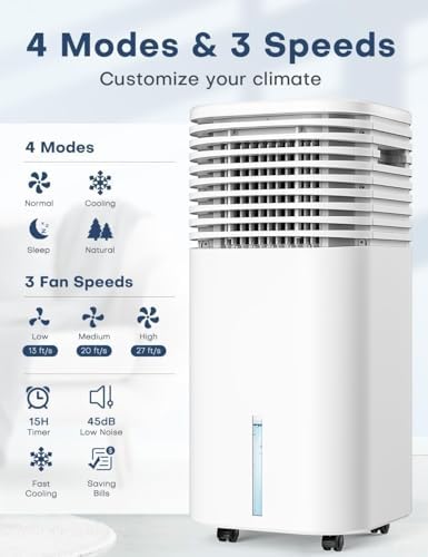 CENSTECH 4-in-1 Portable Evaporative Cooler