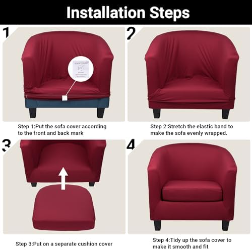 Treaful Club Chair Slipcover 2 Piece Set