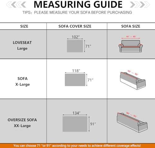 MYSKY HOME Sofa Slipcover for 3 Cushion L Shaped Sectional Couch