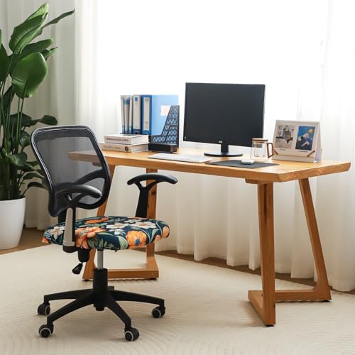 FORCHEER Velvet Floral Office Chair Seat Cover