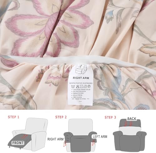 Stretch Recliner Cover with Armrests and Pocket