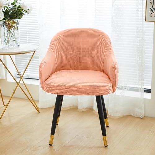 Stretch Universal Dining Chair Covers with Arms - Breathable Elastic Slipcovers 6PCS Orange