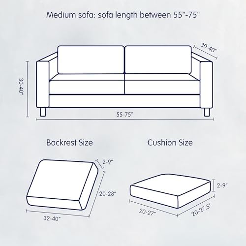 SUBRTEX 5 Piece Stretch Loveseat Slipcover Set