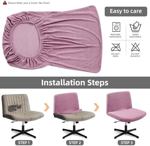 Fuloon Criss Cross Chair Cover Mauve Pink