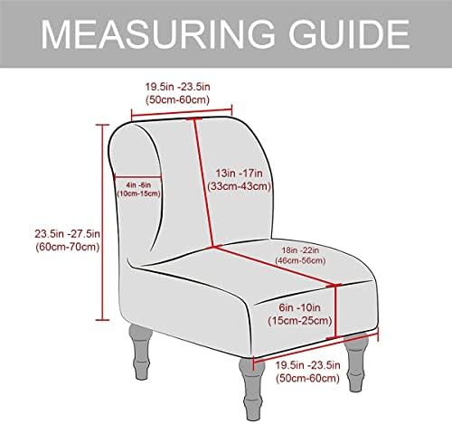 VIENLOVE Armless Chair Slipcover with Spandex Jacquard