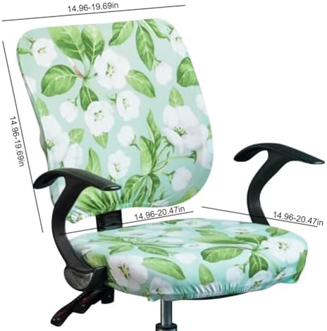 VIOKKO Office Chair Covers 2 Piece Stretchable Waterproof Slipcover
