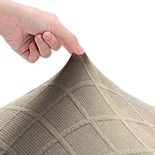 Wingback Chair Covers Set of 4 Reusable Taupe Slipcovers