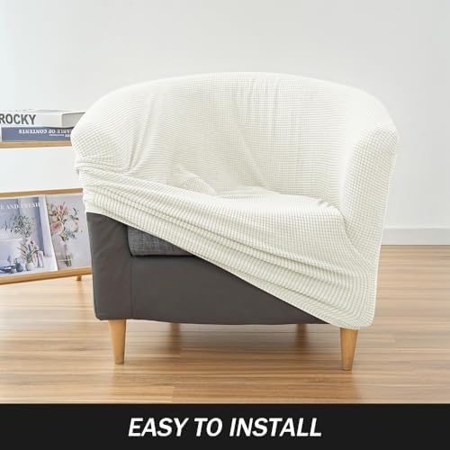 Stretch Tub Chair Covers for Armchair and Club Chairs White