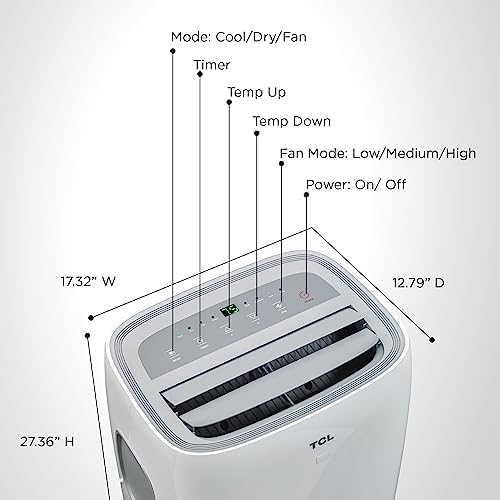 TCL 6P31C 6000 BTU 3-in-1 Fan AC Dehumidifier Portable Unit