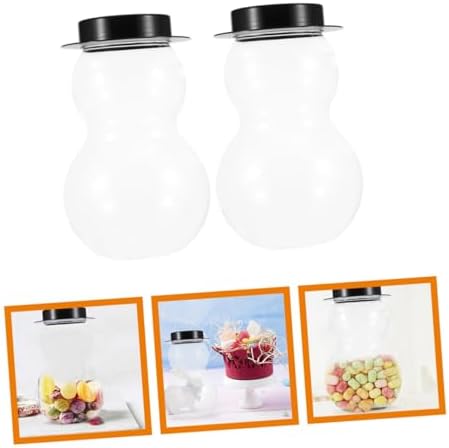 2pcs Reusable Snowman Candy Bottles for Christmas Parties