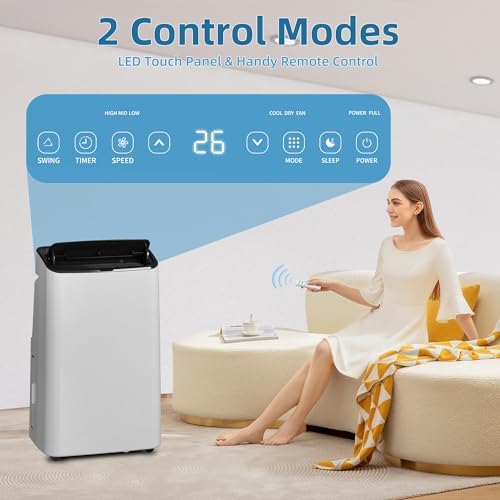 14000 BTU Portable Air Conditioner with Fan and Dehumidifier