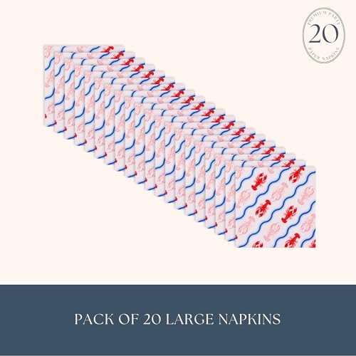Bonjour Fete Large Napkins 65 Inch Pack of 20