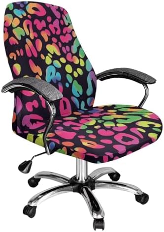 Wanyint Leopard Print Chair Cover for Office Chair