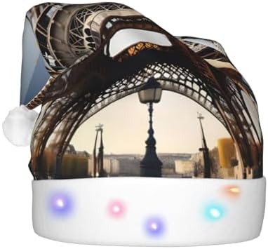 Cityscape Paris Eiffel Tower Christmas Hat with LED Lights