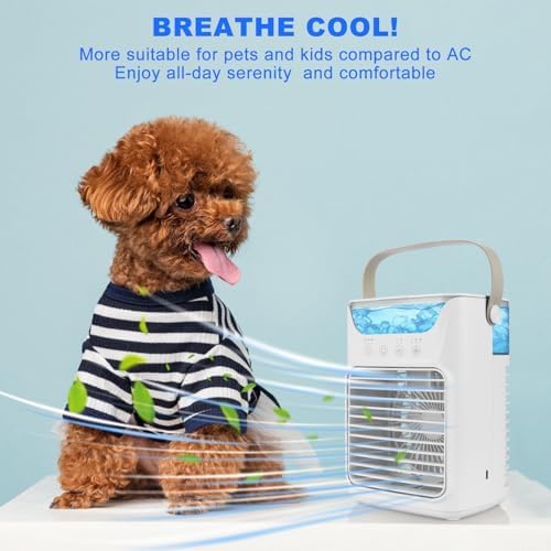 4-in-1 Portable Air Conditioner with RGB Light and 700ml Tank