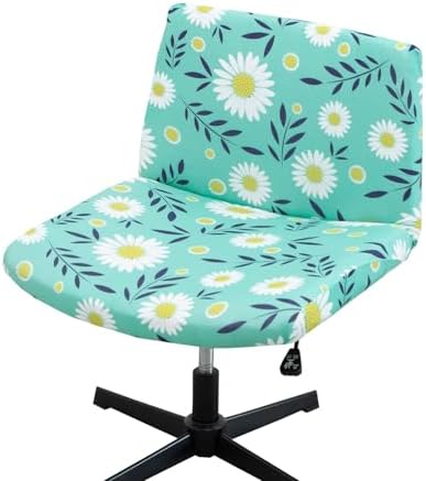 Acoolser Armless Office Chair Cover Criss Cross Slipcover