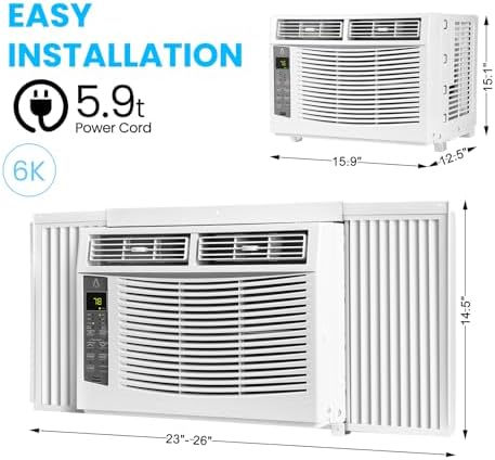 GAOMON 6000 BTU Window Air Conditioner with Remote and App Control 1