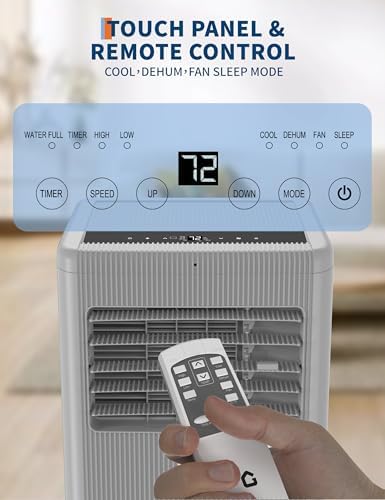 GarveeTech 10000 BTU Portable AC with Dehumidifier and Fan Modes