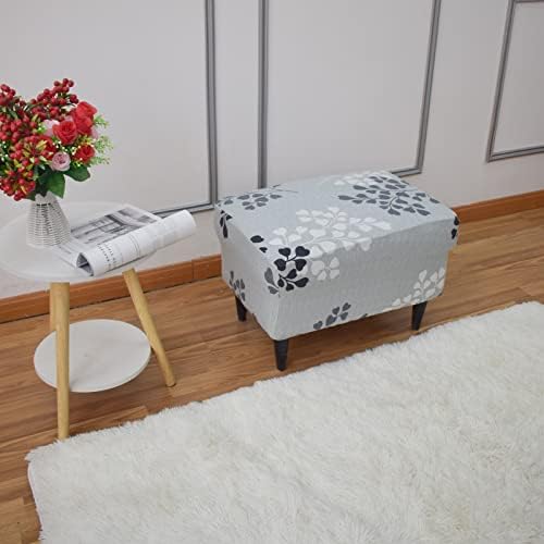 Eco-Ancheng Stool Covers for Rectangular Ottoman with Nonslip Elastic Bottom
