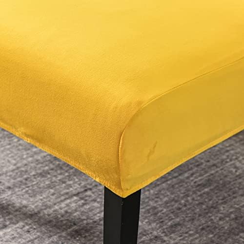 Jian Ya Na Velvet Armless Chair Cover Yellow