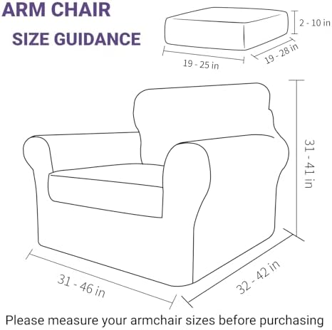 ZNSAYOTX 2 Piece Stretchable Chair Slipcovers