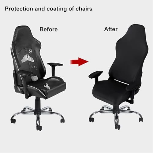 Master Pink Gaming Chair Cover Set 4pc With Armrest Back Seat