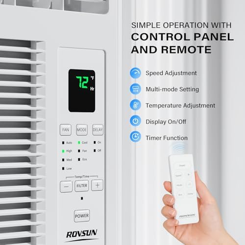 ROVSUN 6000 BTU Window AC with Remote and Timer
