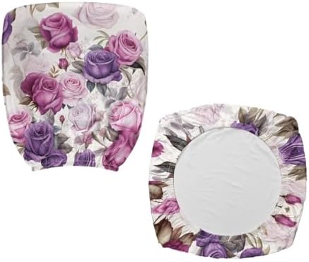 Premium Purple Rose Office Chair Cover