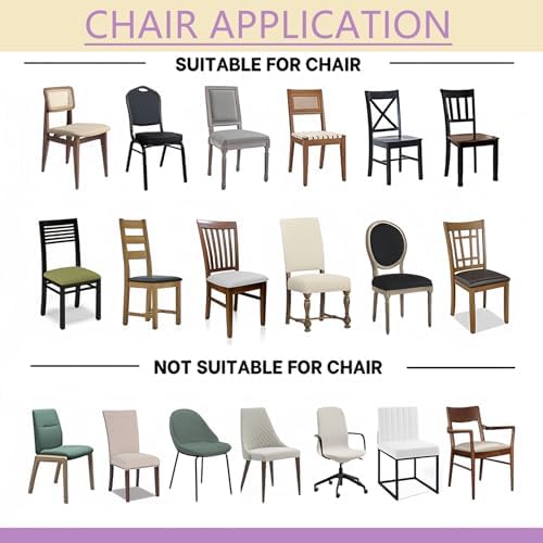 Set of 4 Stretchable Dining Chair Covers