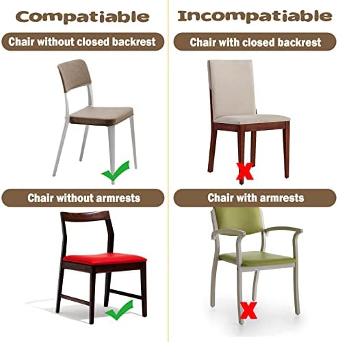 2 Pack Clear PVC Chair Covers for Dining Room Protection