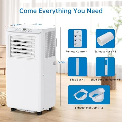 Takywep 10000 BTU Portable AC Unit with Dehumidifier and Fan