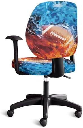 Talayituse Football Water Flame Print Chair Covers for Office