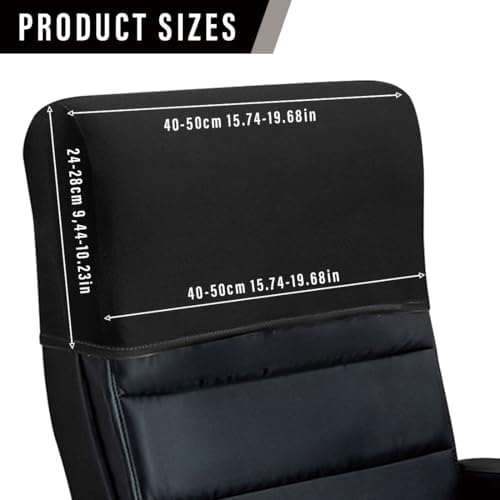 Stretch Office Chair Headrest Cover Black